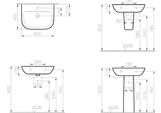 Тумба под раковину vitra s20