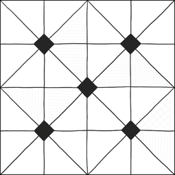 Керамогранит Lasselsberger Домино декор геометрия черно-белый 30x30 см
