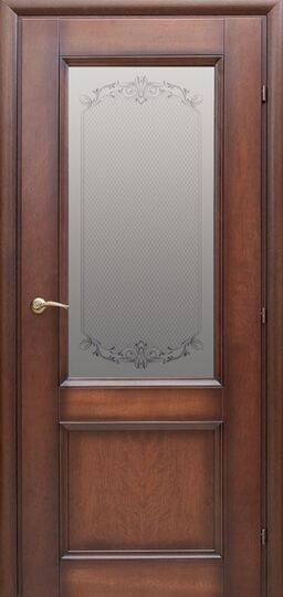 Межкомнатная дверь 6324 Слоновая кость со стеклом