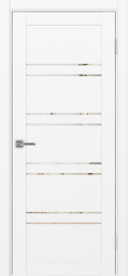 Межкомнатная дверь OPorte Турин 560 Белый снежный зеркало