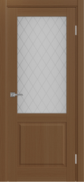 Межкомнатная дверь OPorte Тоскана 602.21 Стекло кристалл Орех